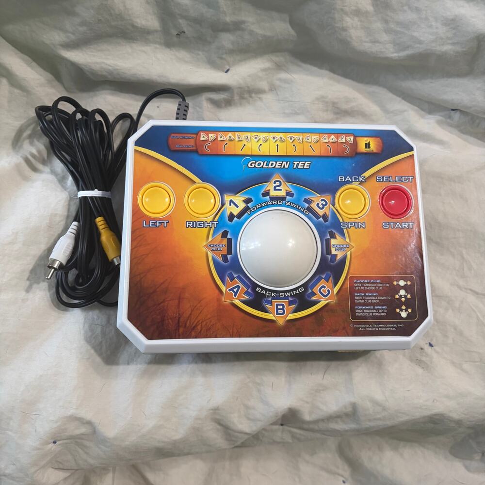 JAKKS Pacific Golden Tee Golf Plug Play TV Game 2011 Arcade Trackball Tested